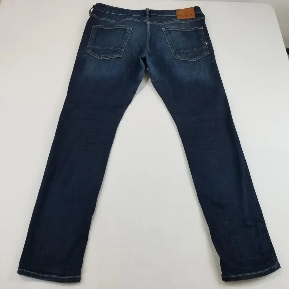 Scotch & Soda Jeans Mens 34x32 Blue Ralston Slim Straight Denim Amsterdams Blauw